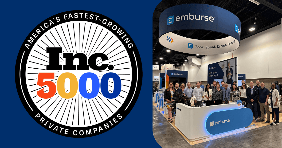 a group of people standing in front of a sign that says inc. 5000 private companies